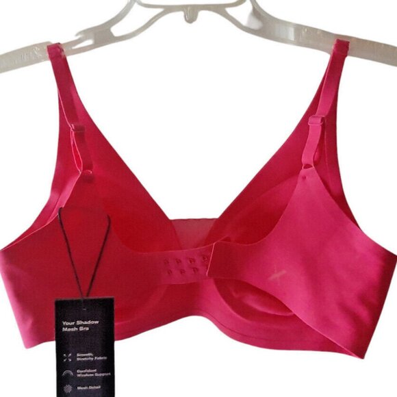 Knix Shadow Mesh T-Shirt Bra in Shocking Pink Knix Size S+ New with Tags - Picture 2 of 2